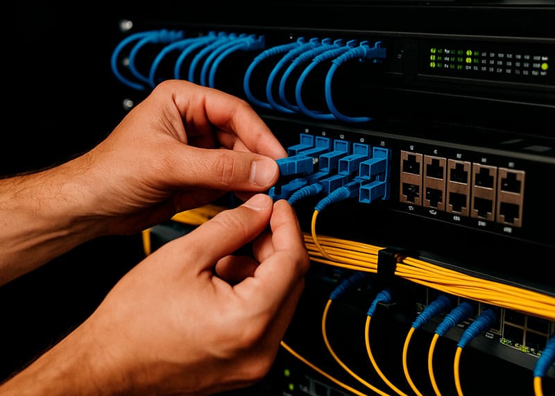 fiber data netværk erhverv kabel installation